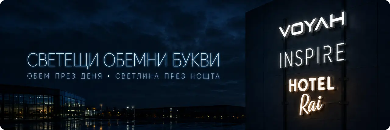 светещи обемни букви